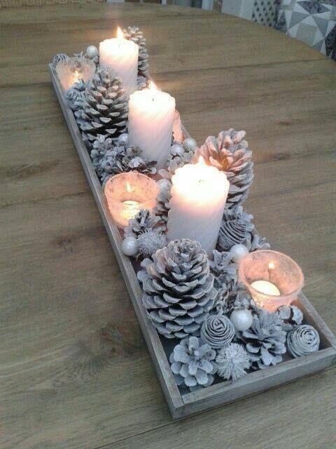 Candles accents for Outdoor Holiday Decorating