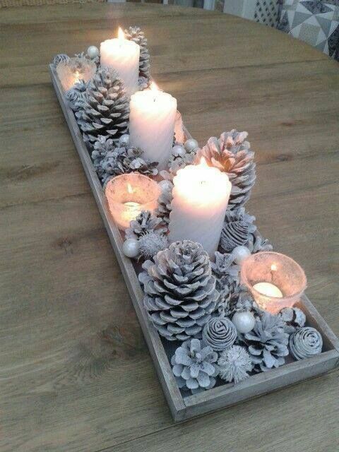 Candles accents for Outdoor Holiday Decorating 